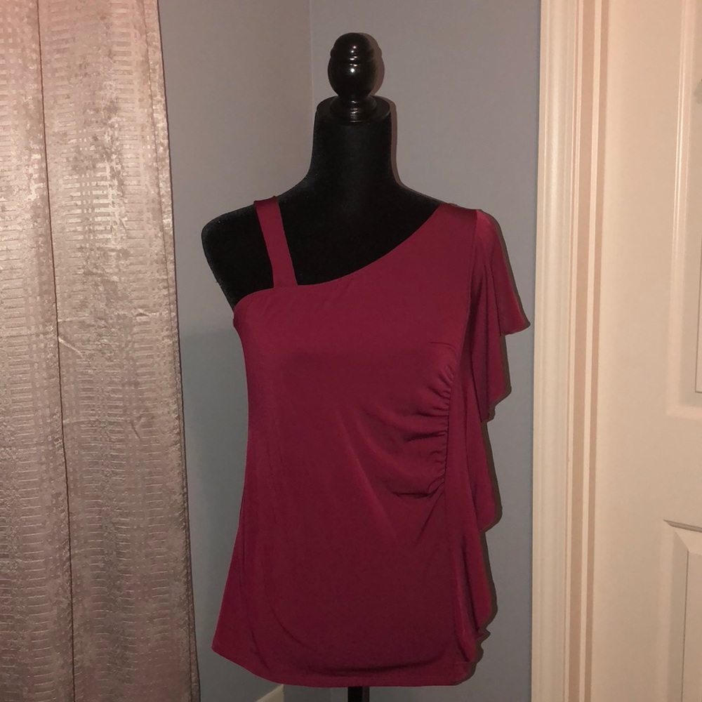 Sensational Ruffled Maroon Top